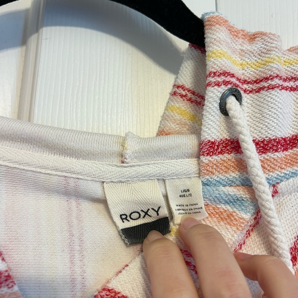 Roxy Multicolor Striped Hooded Pullover - Picture 4 of 4